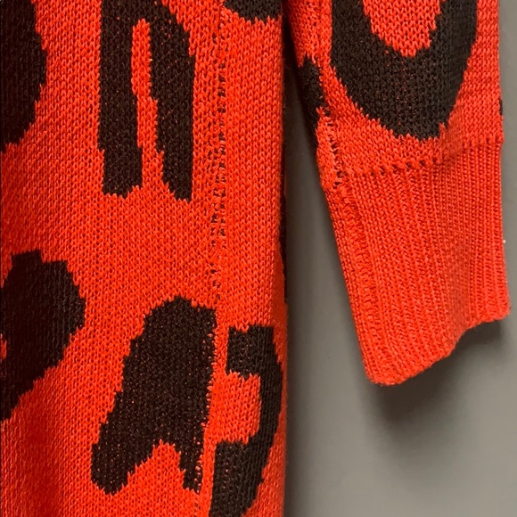 No brand red and black leopard cardigan - Picture 7 of 8
